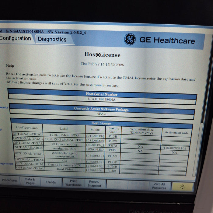 GE Healthcare GE Healthcare Carescape B450 Post Anesthesia Care Patient Monitor Patient Monitors reLink Medical