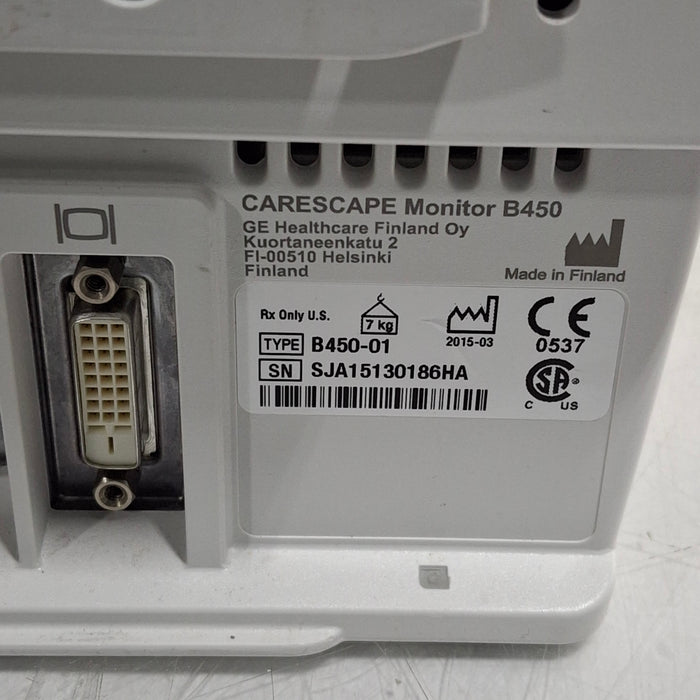 GE Healthcare GE Healthcare Carescape B450 Post Anesthesia Care Patient Monitor Patient Monitors reLink Medical