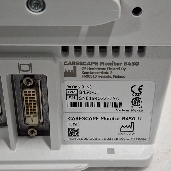 GE Healthcare GE Healthcare Carescape B450 Post Anesthesia Care Patient Monitor Patient Monitors reLink Medical