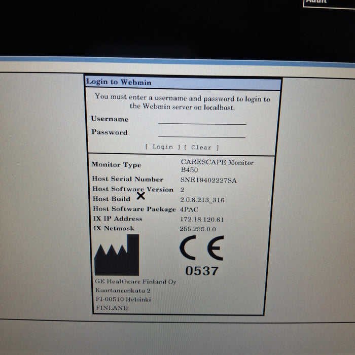 GE Healthcare GE Healthcare Carescape B450 Post Anesthesia Care Patient Monitor Patient Monitors reLink Medical