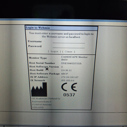 GE Healthcare GE Healthcare Carescape B450 Emergency Care Patient Monitor Patient Monitors reLink Medical