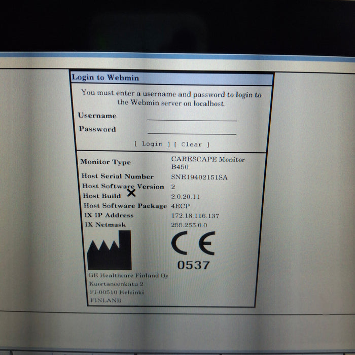GE Healthcare GE Healthcare Carescape B450 Emergency Care Patient Monitor Patient Monitors reLink Medical