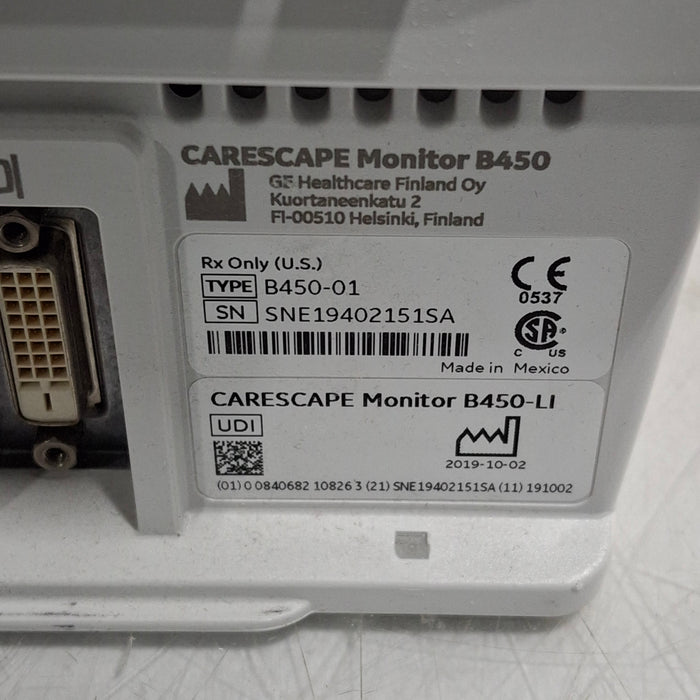 GE Healthcare GE Healthcare Carescape B450 Emergency Care Patient Monitor Patient Monitors reLink Medical