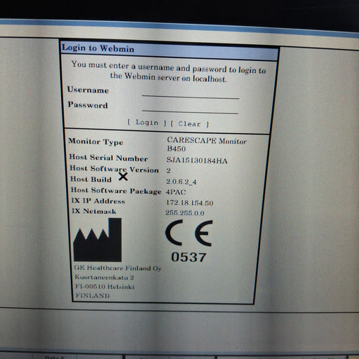 GE Healthcare GE Healthcare Carescape B450 Post Anesthesia Care Patient Monitor Patient Monitors reLink Medical