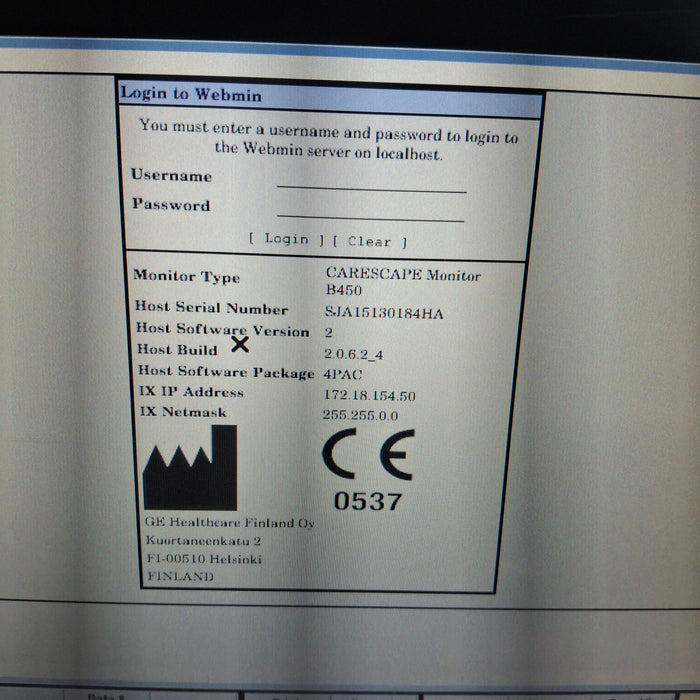 GE Healthcare GE Healthcare Carescape B450 Post Anesthesia Care Patient Monitor Patient Monitors reLink Medical