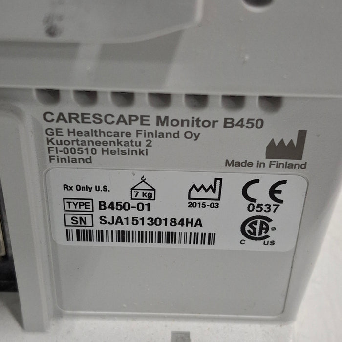 GE Healthcare GE Healthcare Carescape B450 Post Anesthesia Care Patient Monitor Patient Monitors reLink Medical