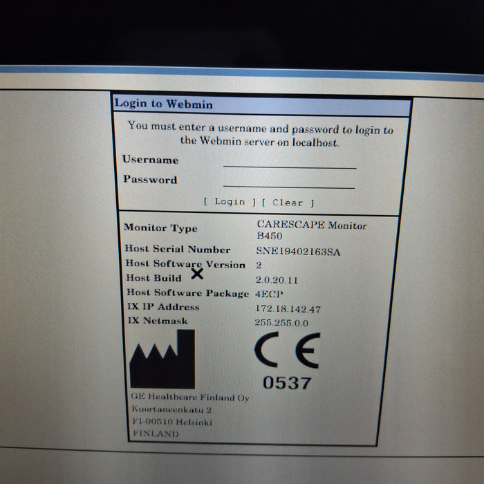 GE Healthcare GE Healthcare Carescape B450 Emergency Care Patient Monitor Patient Monitors reLink Medical