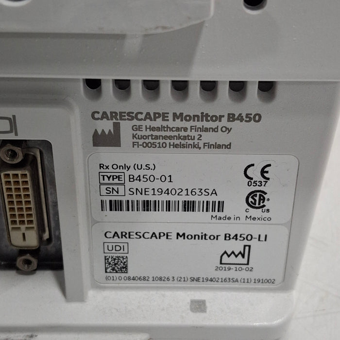 GE Healthcare GE Healthcare Carescape B450 Emergency Care Patient Monitor Patient Monitors reLink Medical