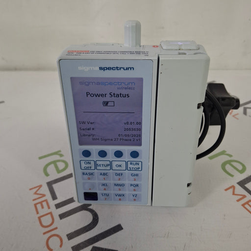Baxter Baxter Sigma Spectrum 8.01.00 with B/G Battery Infusion Pump Infusion Pump reLink Medical