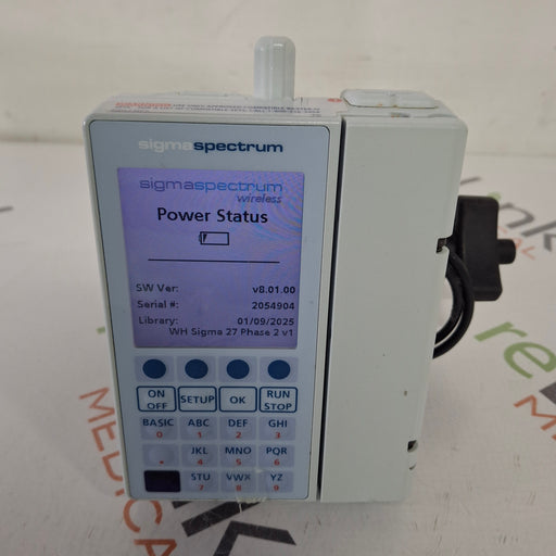 Baxter Baxter Sigma Spectrum 8.01.00 with B/G Battery Infusion Pump Infusion Pump reLink Medical