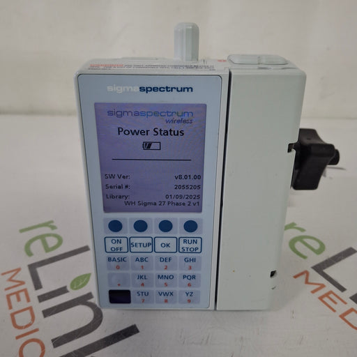 Baxter Baxter Sigma Spectrum 8.01.00 with B/G Battery Infusion Pump Infusion Pump reLink Medical
