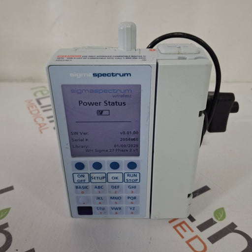 Baxter Baxter Sigma Spectrum 8.01.00 with B/G Battery Infusion Pump Infusion Pump reLink Medical
