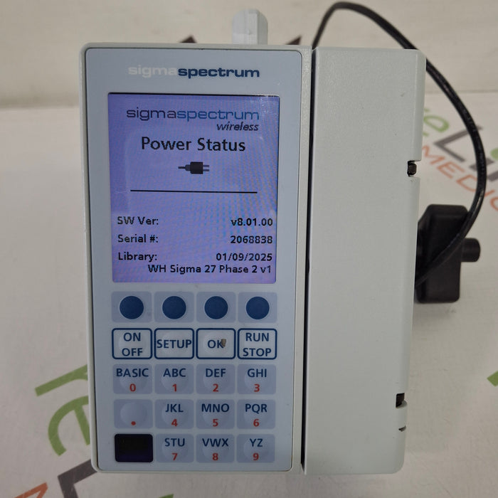 Baxter Baxter Sigma Spectrum 8.01.00 with B/G Battery Infusion Pump Infusion Pump reLink Medical