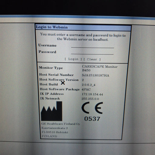 GE Healthcare GE Healthcare Carescape B450 Post Anesthesia Care Patient Monitor Patient Monitors reLink Medical