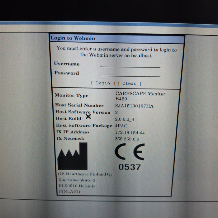 GE Healthcare GE Healthcare Carescape B450 Post Anesthesia Care Patient Monitor Patient Monitors reLink Medical