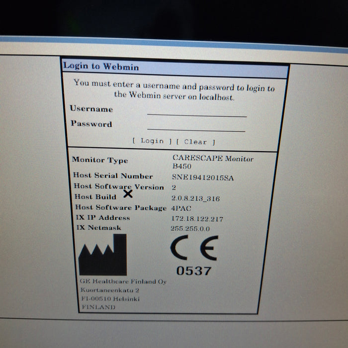 GE Healthcare GE Healthcare Carescape B450 Post Anesthesia Care Patient Monitor Patient Monitors reLink Medical