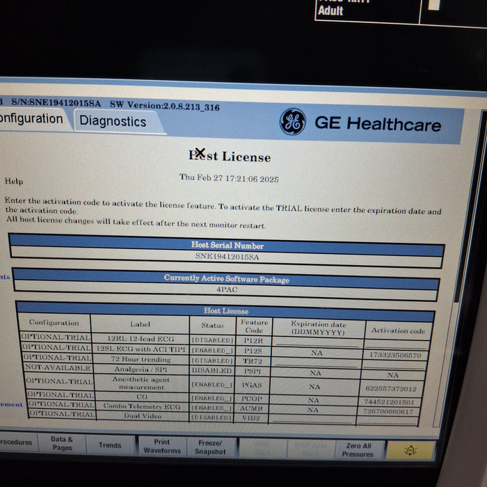 GE Healthcare GE Healthcare Carescape B450 Post Anesthesia Care Patient Monitor Patient Monitors reLink Medical