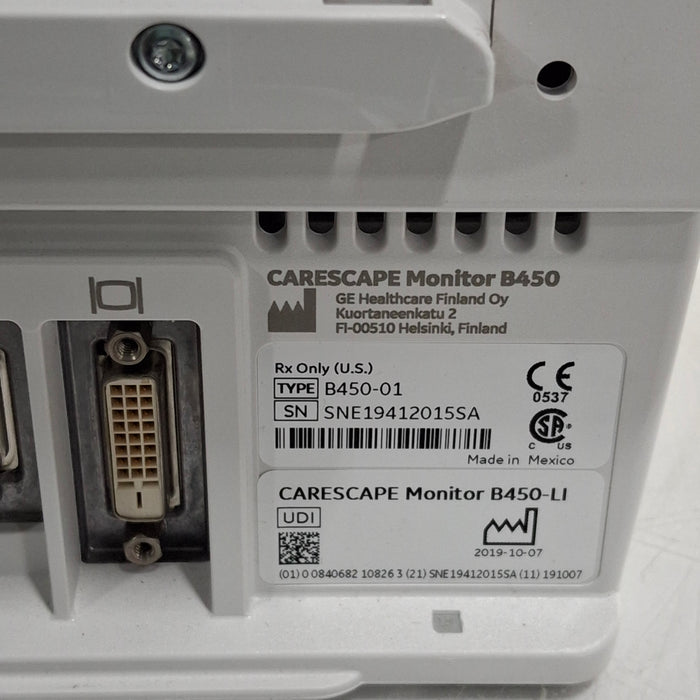 GE Healthcare GE Healthcare Carescape B450 Post Anesthesia Care Patient Monitor Patient Monitors reLink Medical