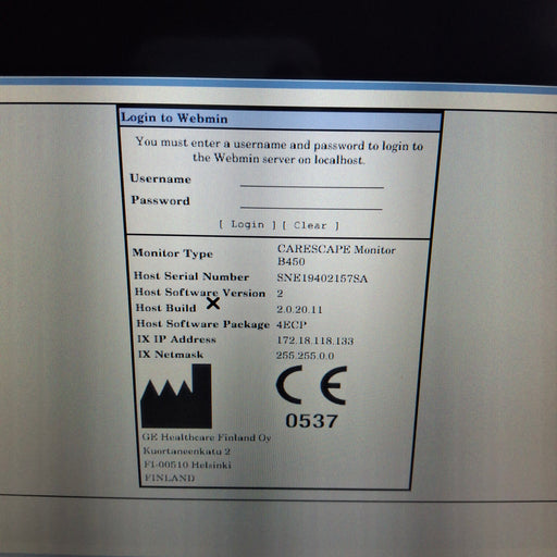 GE Healthcare GE Healthcare Carescape B450 Emergency Care Patient Monitor Patient Monitors reLink Medical