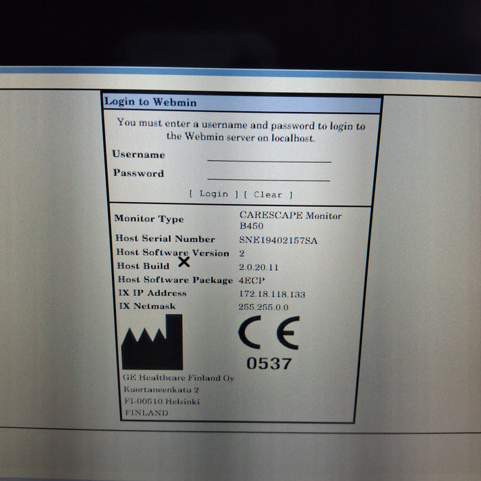 GE Healthcare GE Healthcare Carescape B450 Emergency Care Patient Monitor Patient Monitors reLink Medical