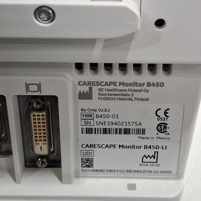 GE Healthcare GE Healthcare Carescape B450 Emergency Care Patient Monitor Patient Monitors reLink Medical