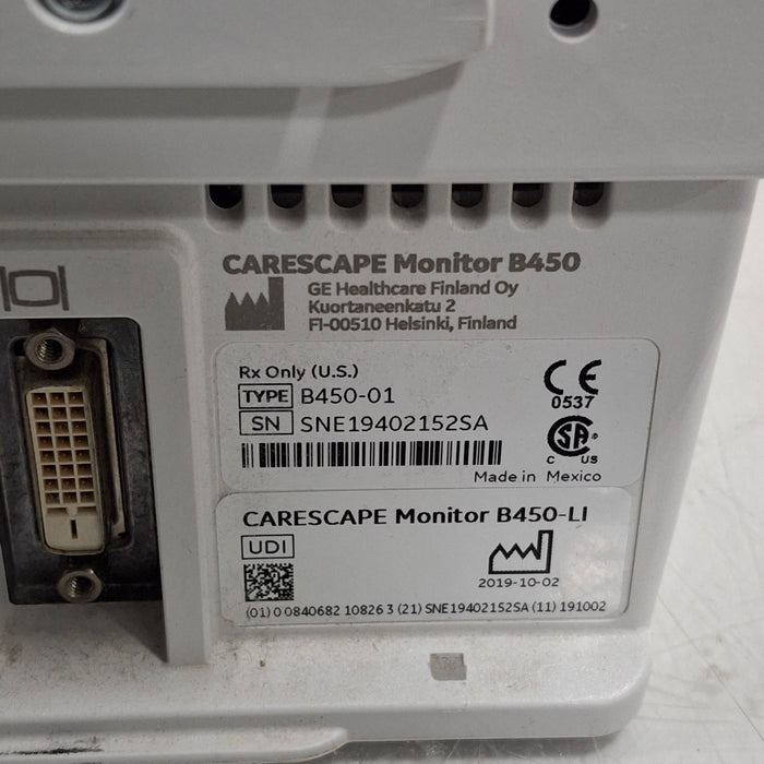 GE Healthcare GE Healthcare Carescape B450 Emergency Care Patient Monitor Patient Monitors reLink Medical