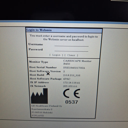 GE Healthcare GE Healthcare Carescape B450 Post Anesthesia Care Patient Monitor Patient Monitors reLink Medical