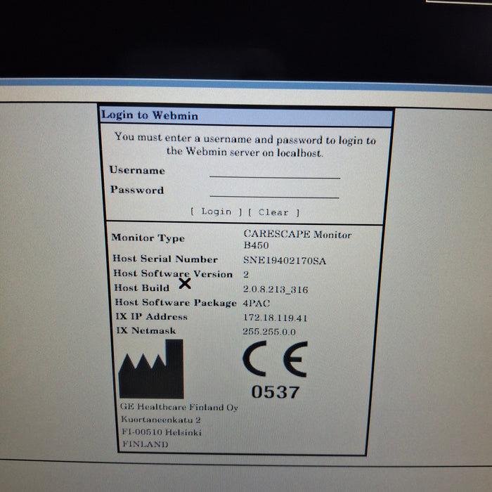 GE Healthcare GE Healthcare Carescape B450 Post Anesthesia Care Patient Monitor Patient Monitors reLink Medical