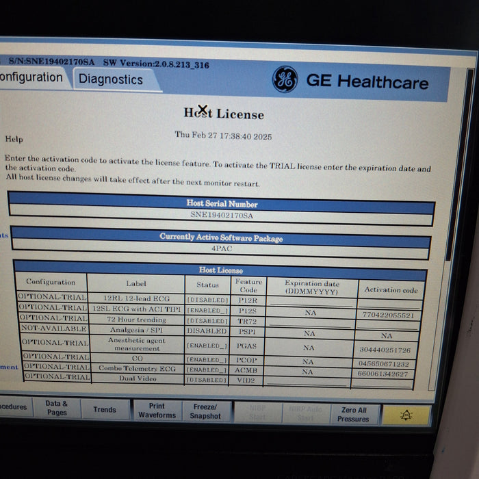 GE Healthcare GE Healthcare Carescape B450 Post Anesthesia Care Patient Monitor Patient Monitors reLink Medical