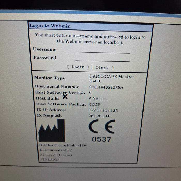 GE Healthcare GE Healthcare Carescape B450 Emergency Care Patient Monitor Patient Monitors reLink Medical