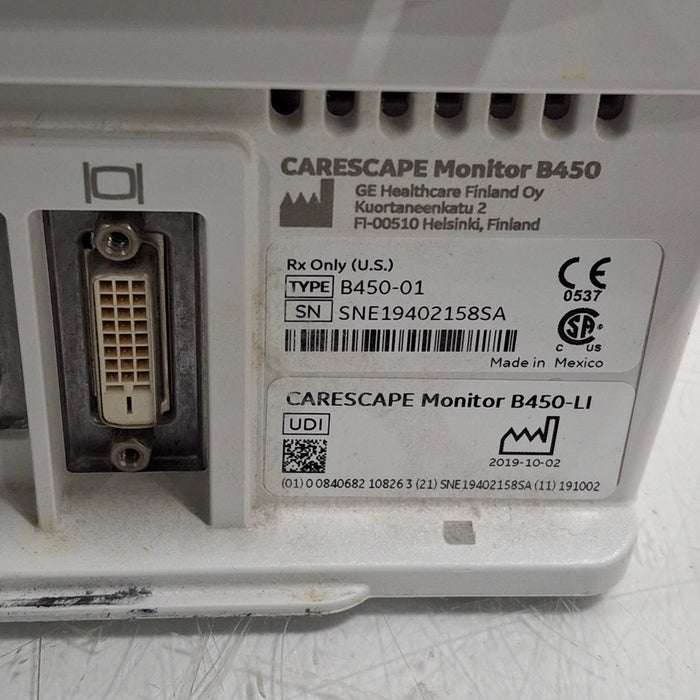 GE Healthcare GE Healthcare Carescape B450 Emergency Care Patient Monitor Patient Monitors reLink Medical