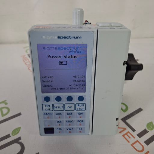 Baxter Baxter Sigma Spectrum 8.01.00 with B/G Battery Infusion Pump Infusion Pump reLink Medical