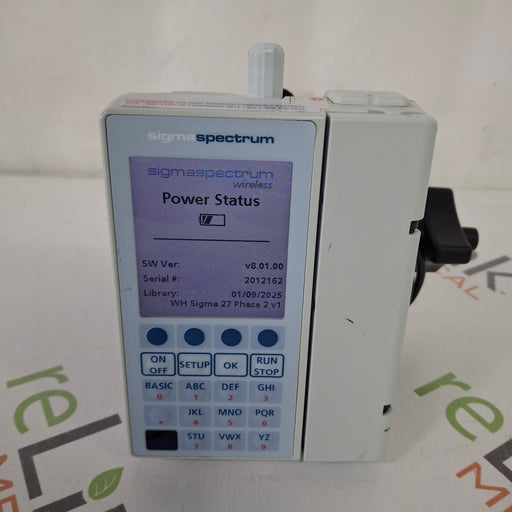 Baxter Baxter Sigma Spectrum 8.01.00 with B/G Battery Infusion Pump Infusion Pump reLink Medical
