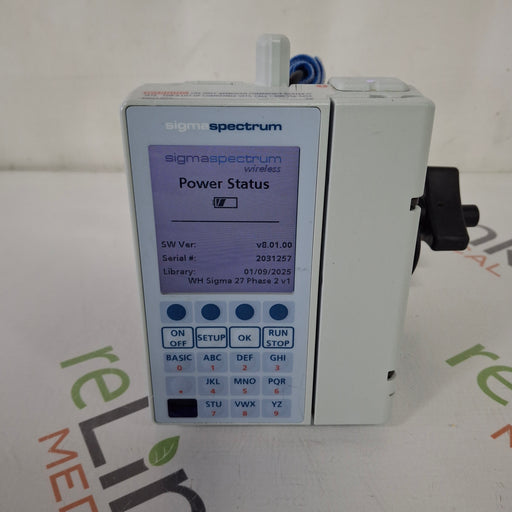 Baxter Baxter Sigma Spectrum 8.01.00 with B/G Battery Infusion Pump Infusion Pump reLink Medical