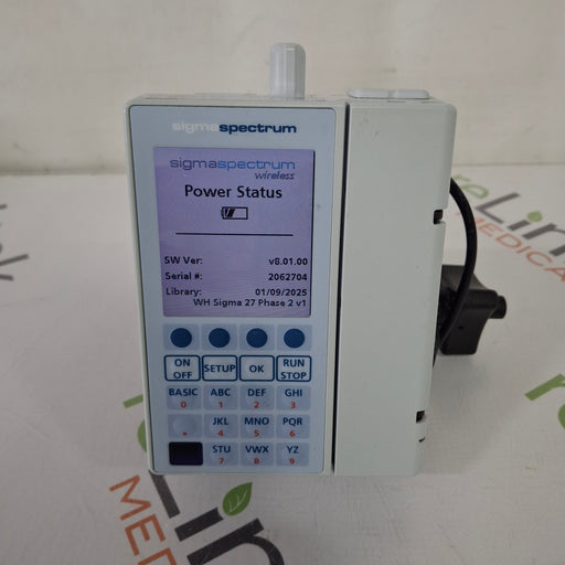 Baxter Baxter Sigma Spectrum 8.01.00 with B/G Battery Infusion Pump Infusion Pump reLink Medical