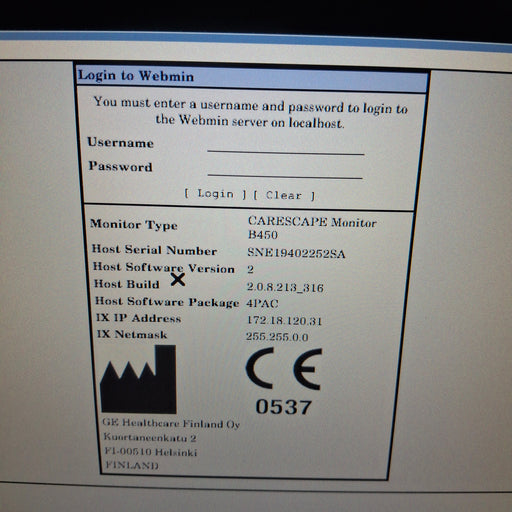 GE Healthcare GE Healthcare Carescape B450 Post Anesthesia Care Patient Monitor Patient Monitors reLink Medical