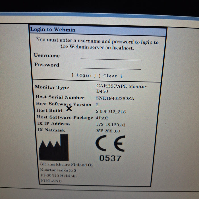 GE Healthcare GE Healthcare Carescape B450 Post Anesthesia Care Patient Monitor Patient Monitors reLink Medical