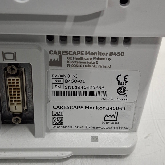 GE Healthcare GE Healthcare Carescape B450 Post Anesthesia Care Patient Monitor Patient Monitors reLink Medical