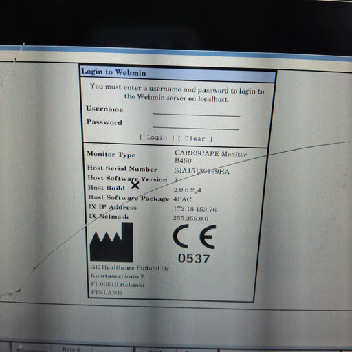GE Healthcare GE Healthcare Carescape B450 Post Anesthesia Care Patient Monitor Patient Monitors reLink Medical