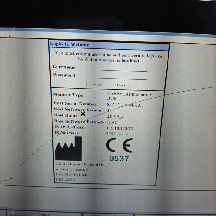 GE Healthcare GE Healthcare Carescape B450 Post Anesthesia Care Patient Monitor Patient Monitors reLink Medical