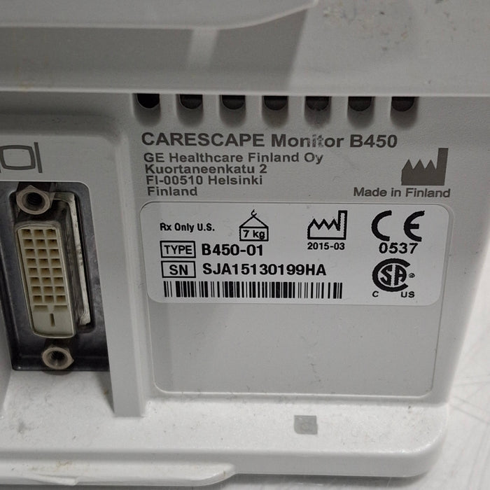 GE Healthcare GE Healthcare Carescape B450 Post Anesthesia Care Patient Monitor Patient Monitors reLink Medical