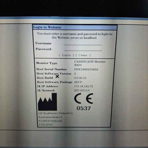 GE Healthcare GE Healthcare Carescape B450 Emergency Care Patient Monitor Patient Monitors reLink Medical