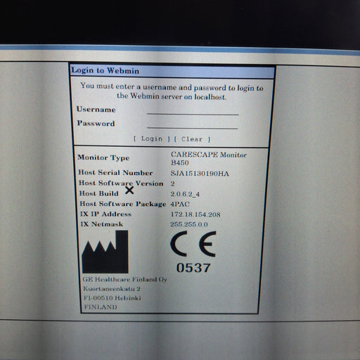 GE Healthcare GE Healthcare Carescape B450 Post Anesthesia Care Patient Monitor Patient Monitors reLink Medical