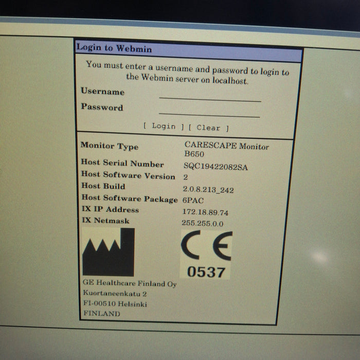 GE Healthcare GE Healthcare Carescape B650 Post Anesthesia Care Patient Monitor Patient Monitors reLink Medical