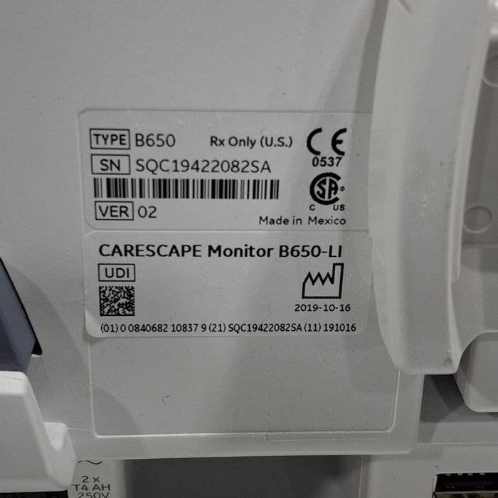 GE Healthcare GE Healthcare Carescape B650 Post Anesthesia Care Patient Monitor Patient Monitors reLink Medical
