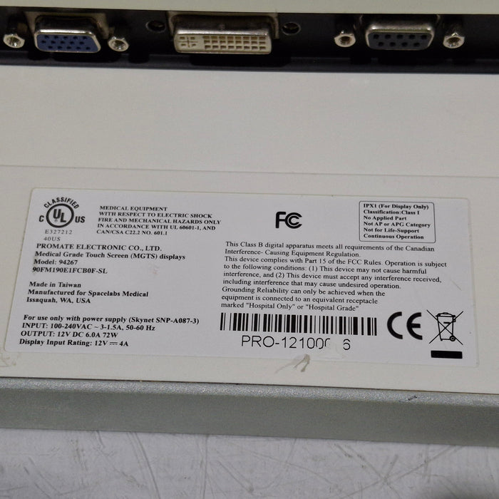 Spacelabs Healthcare Xprezzon 94267 Opt-19 Patient Monitor