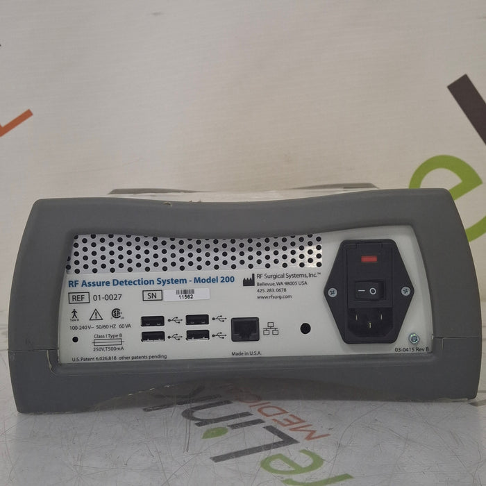 RF Surgical Systems Inc. RF Surgical Systems Inc. RF Assure 200X Detection System Console Surgical Equipment reLink Medical