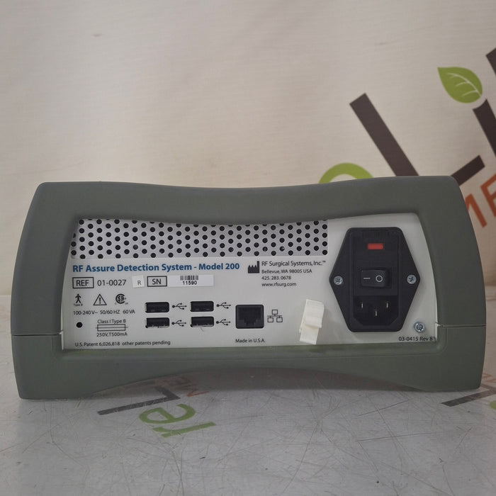 RF Surgical Systems Inc. RF Surgical Systems Inc. RF Assure 200X Detection System Console Surgical Equipment reLink Medical