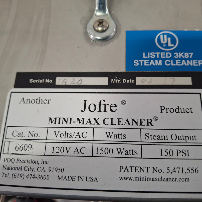 PDQ Precision Inc. PDQ Precision Inc. Jofre Mini-Max Steam Cleaner Industrial Equipment reLink Medical