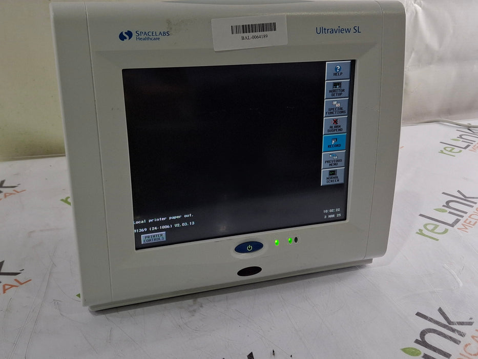 Spacelabs Healthcare Ultraview SL 91369 Monitor